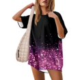 thumbnail image 2 of WILLBEST Fall Clothes Women Women Gradient Print Short Sleeve Jumpsuit Short Loose Backless Jumpsuits Rompers Fleece Joggers, 2 of 6