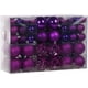 thumbnail image 1 of 100 piezas Bolas de Navidad Decoraciones para árboles de Navidad Bolas para árboles de Navidad 100 colgantes de gancho de metal Inastillable (púrpura, dorado, rojo) Adepaton LN-0882-1, 1 of 6