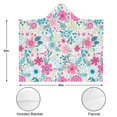 thumbnail image 3 of Wearable Blanket,Pioneer Flower Floral Print Pattern Hooded Wearable Flannel Blanket for Adults & Teens,Winter Poncho Shawl Wrap Cape Cozy Anti-Pill,50"x60", 3 of 5