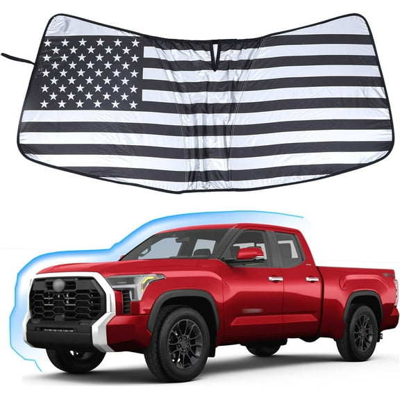 Front Windshield Sunshade for Toyota Tundra/Sequoia 2022-2025 Windshield Sun Shade Sun Visor UV Blocker Privacy Protector Custom Sunscreen Heatshield Keep Your Car Cooler Resilient (Grey)