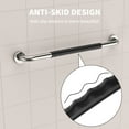 thumbnail image 4 of 32 Inch Chrome Shower Grab Bar w/ Anti Slip Rubber Grip, ZUEXT Stainless Steel Bathroom Grab Bar,Bathroom Balance Bar,Safety Handrail Support,Handicap Injury Elderly Senior Assist Bath Handle, 4 of 7