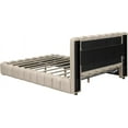 thumbnail image 4 of Queen Size Upholstered Platform Bed with LED Headboard and USB, 4 of 5