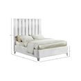 thumbnail image 3 of Enzo White Velvet Queen Bed-Color:White Velvet,Style:Contemporary, 3 of 6