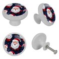 thumbnail image 4 of Santa Claus Fluorescent Drawer Pulls with Screws – Round 4-Pack, Glow-in-the-Dark Knobs for Cabinets, Wardrobes, Dressers – Kitchen Hardware, Cabinet Pulls, Door Knobs, 4 of 6