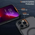 thumbnail image 4 of Magnetic Series Designed for iPhone Case,[Compatible with MagSafe][Military Drop & Full Body Protection],Hard PC Bumper Protect Matte Translucent Shockproof Cover (Black,iPhone 15), 4 of 7