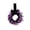 Purple, variant on Handcrafted Artificial Fall Front Door Wreath With Velvet Bow And Hanging Ribbon Halloween Circular Garland Orange