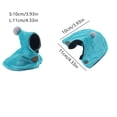 thumbnail image 3 of Winter Warm Parrot Cloak with Hood, Thickened Bird Clothes for Cockatiel and Conure for Outdoor Travel and Comfort, Blue L, 3 of 3