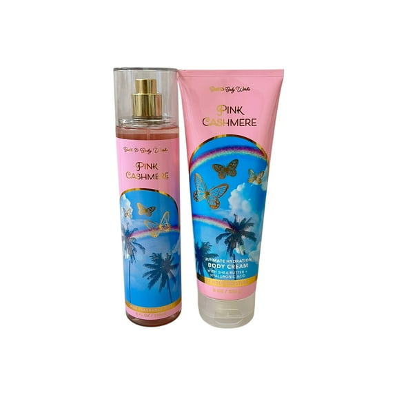 Bath & Body Works Pink Cashmere Fine Fragrance Mist & Body Cream 8 fl oz