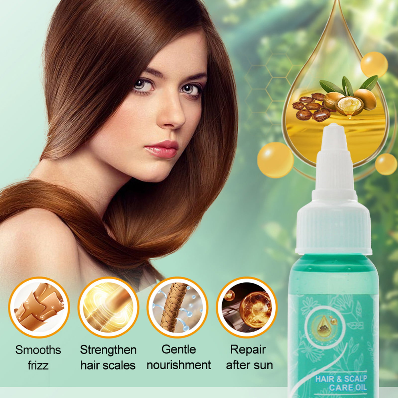 JIUKE 30ml Hair-Activating Suma Serum-Treatment Scalp Care Essence  Strengthens Hair, UV Protection, After Sun Repair, Scalp Care Oil -  