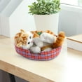 thumbnail image 4 of Sleeping Cat in Pet Pad Doll Toy, Mini Cats in Pet Pad with Meows Sounds Decor for Office Desk Hand Toy, Gifts for Cat Lover, 4 of 6