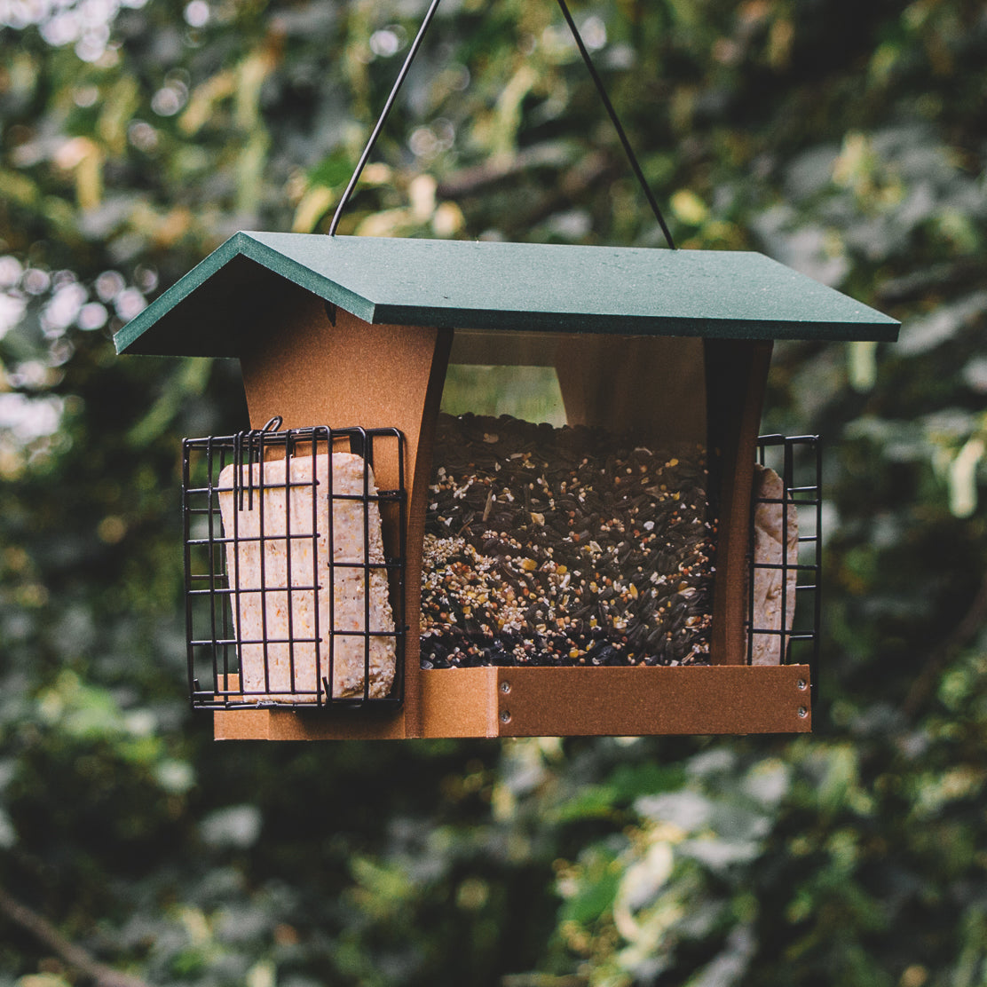 Backyard Expressions SIERRA Plastic Lumber Bird Feeder w/ Suet Cages