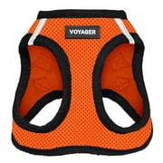 Voyager Step-in Air Dog Harness - All Weather Mesh Step in Vest Harness for Small and Medium Dogs and Cats by Best Pet Supplies - Harness (Orange/Black Trim), XL (Chest: 20.5-23")