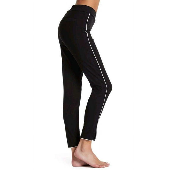 HUE Piped Polished Twill Skimmer Leggings Black XS