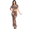 thumbnail image 4 of Zebra Print Crop Top And Palazzo Pants Set S, 4 of 6