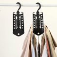 thumbnail image 3 of 1 paquete de perchas para pantalones, tipo S que ahorra espacio para ropa, pantalones, pantalones y organizadores para bufandas, jeans, ropa, pantalones, toallas, negro TUNC Sencillez, 3 of 5