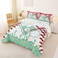thumbnail image 2 of Erosebridal Red & Mint Dripping Baseball Field & Red Bats Graphic Queen Comforter Set 3pcs, Baseball Graphic Bedding Comforter Set for Boys And Girls Kids,Ultra Soft Home Decor, 2 of 6