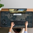 thumbnail image 7 of Old Chart Vintage World Map Gaming Mouse Mat, Rectangle 3XL Extra Large Mouse Pad 47.3 X 23.6 Inches Non-Slip Rubber Gaming Mouse Pad with Stitched Edges, Office Mouse Pad for Women Men Kids, 7 of 7