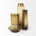 thumbnail image 3 of 16" Vintage Look Ombre Brown Glass Vase, 3 of 5