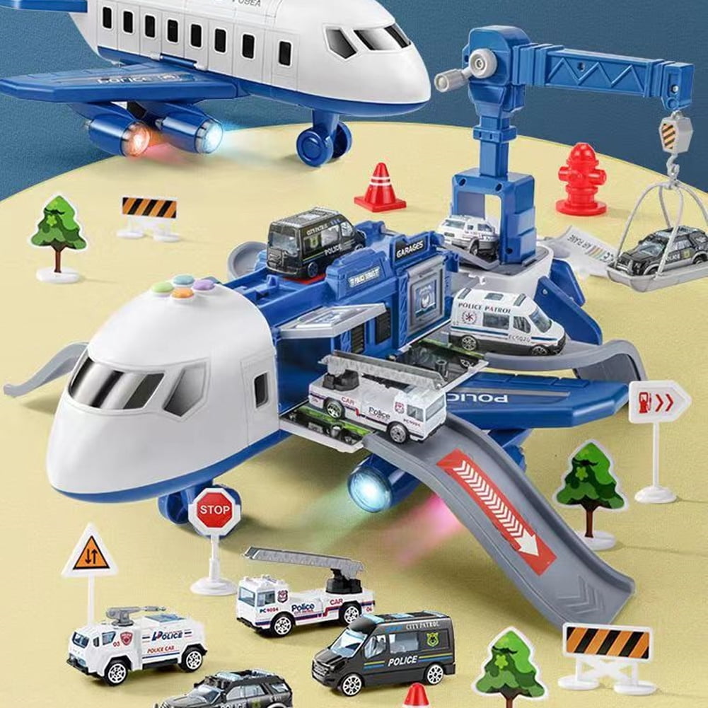 CSCHome Toddler Kids Transport Cargo Airplane Toy Airplane Toy with Toy Cars Set Toy Airplane Gifts for 3 4 5 6+ Years Old Kids Boys and Girls