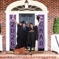 thumbnail image 4 of 2026 Graduation Banners Decorations, Graduation Banner Graduation Party Supplies Class of 2026, Hanging Congratulations/Congrats Grad Banner for Door and Porch, Party Decor - Purple, 4 of 14