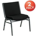 thumbnail image 3 of Flash Furniture 2 Pack HERCULES Series Big & Tall 1000 lb. Rated Black Fabric Stack Chair, 3 of 14