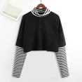 thumbnail image 2 of Womens Athletic Tops Juniors Graphic Tops Casual Fit Top Casual Raglan Tee Light Long Sleeve Women Shirts Short Sleeve Long Turtleneck Women Spandex T Shirt T Short Shirt Workout Black L, 2 of 4