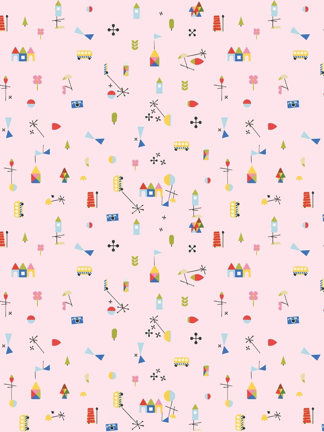 Fisher-Price Land Removable Vinyl Wallpaper by Fisher-Price - Pink