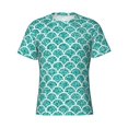 thumbnail image 4 of Qekee Aquamarine Glitter1 Classic Fit T-Shirt Men's Shirt Men's Tight Short Sleeves for Exercise, Running, Mountaineering - Aquamarine Glitter1, 4 of 9
