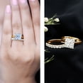 thumbnail image 4 of Rosec Jewels IGI Certified Lab Grown Diamond Bridal Ring Set - 4 Carat Princess Cut Engagement Ring with Wedding Band - E-VS1 Grade, 10K Yellow Gold, US 9.50, 4 of 9