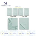 thumbnail image 3 of Sweet Home Collection 1500 Series 6 Piece Ultra Soft Microfiber Sheet Set, King, Porcelain Blue, 3 of 5
