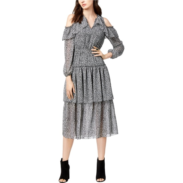 Vestido Maison Jules con Volantes Hombros Descubiertos Negro XS