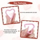 thumbnail image 4 of Clip en forma de corazón Uxcell [Paquete de 6] - Clip de llavero con gancho de resorte [Rosa claro/Aleación de aluminio], 4 of 6