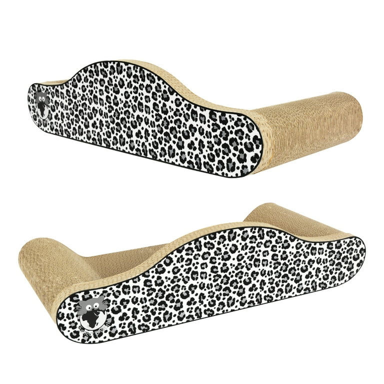 Purrfect World Cat Scratcher and Lounge: Snow Leopard Pattern