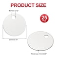 thumbnail image 2 of Uxcell Metal Round Stamping Blanks Tags for Engraving and Crafting Projects Silver 0.8", 2 of 7