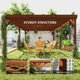 thumbnail image 4 of Outsunny 12' x 20' Outdoor Wood Pergola, Climbing Vine Gazebo, Brown, 4 of 10