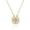 Yellow Gold, variant on Four Leaf Clover Necklace, 14K Gold Plated, Heart Magnetic Necklace, for Women, 15.8”+2”inch