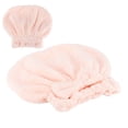 thumbnail image 1 of Gorro de baño envuelto, 2 piezas de vellón coral para secar el cabello, toalla para secar el cabello diseñada a medida, 1 of 12
