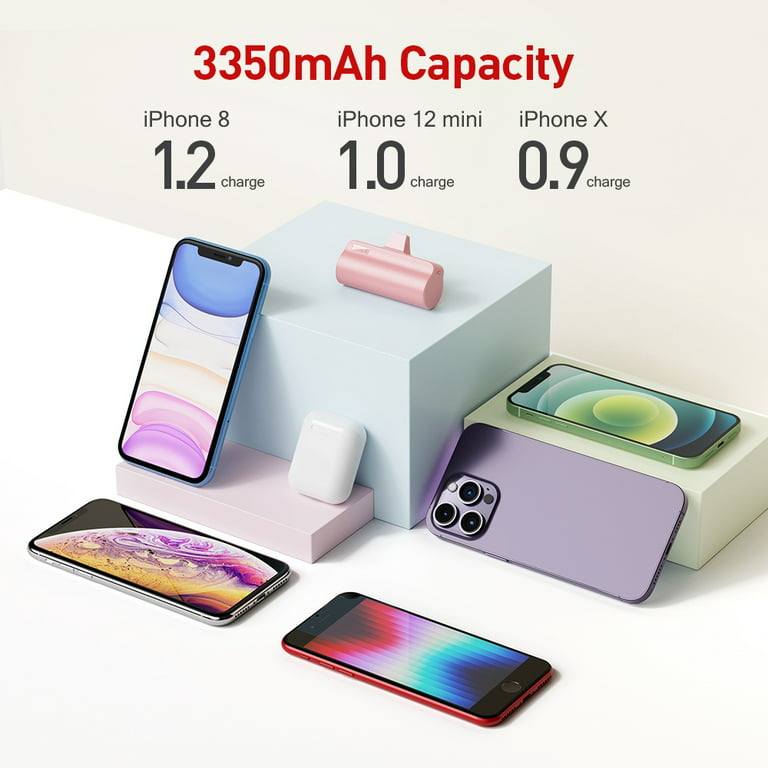 3350mAh Mini Power Bank Lightweight and Portable Small Cylindrical  Emergency Powerbank External Battery For iPhone 14 Charging - AliExpress