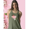 thumbnail image 2 of Flowery Mother's Day Racerback Tank Women -Image by Shutterstock, Female Large, 2 of 4