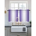 thumbnail image 2 of Purple Ombre Tier Curtains 36 Inch Length,Sheer Curtains for Bedroom Living Room Window Purple White Gradient Modern Abstract Art Small Half Window Kitchen Curtains & Drapes 27.5"x36" 2 Panels, 2 of 6