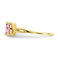 thumbnail image 3 of Auriga Fine Jewelry 10K Yellow Gold Polished Genuine Pink Tourmaline Birthstone Ring for Women Size- 7, 3 of 6