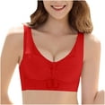 thumbnail image 3 of YWDJ Bras for Women Full Coverage No Wire Push up Comfort Straps Support Bralette Breathable Soft Bra for All Shapes Sagging Breasts Red S, 3 of 5