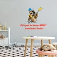 thumbnail image 3 of Animal Wall Decals for Boy's Bedroom - Monkey in a boat wearing a helmet Wall Sticker Decal With Easy Installation Instructions Bedroom Wall Sticker - Size: 40 In x 32 In, 3 of 5