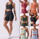 thumbnail image 5 of Conjunto de sujetador y pantalones cortos deportivos para mujer Ciclismo Yoga Leggings Hollow, 5 of 8