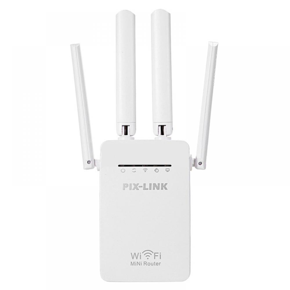 Aomh WiFi Range Extender Repeater 2.4G Network with Integrated Antennas LAN Port 300Mbps Wireless Router Signal Booster Amplifier Supports Repeater/AP 