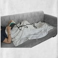thumbnail image 6 of Just Chill Soft Flannel Fleece Throw Blanket, Simple and Hand Drawn Cursive Typography Symbolizing Relaxation Vacation, Cozy Plush for Indoor and Outdoor Use, 50" x 70", Dark Grey White, by Ambesonne, 6 of 6