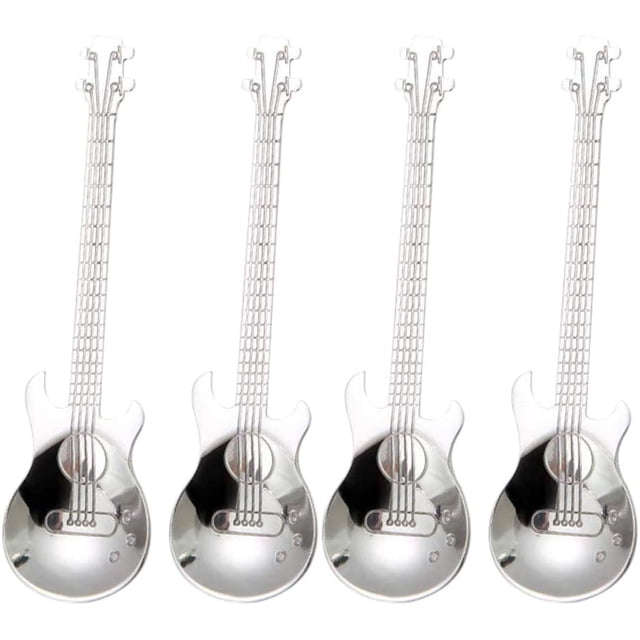 Guitarra Café Té Loeffel Zhivalor 4 Piezas Acero Inoxidable Plata