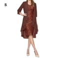 thumbnail image 4 of Qarigey vestido de lentejuelas cárdigan de piezas faldas largas de encaje piel cerrada al aire libre lavable elasticidad traje de fiesta color Type2 NO2, 4 of 6