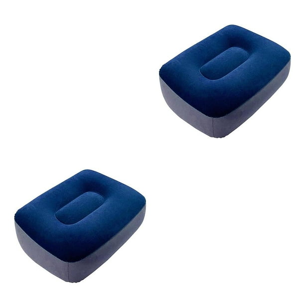 Moyic Reposapiés y pie portátil inflable de PVC, reposapiés exquisito e inflable, amplia aplicación para avión y gris Gris azul 2Conjunto