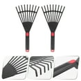 thumbnail image 4 of KAKOWELY 2Pcs Plastic Rakes Practical Gardening Rakes Durable Grass Dead Leaf Rakes,13.39X"X6.69"X1.18", 4 of 4